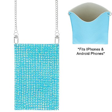 Glam Sparking Rhinestone Crossbody Cell Phone Bag