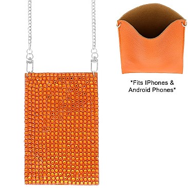 Glam Sparking Rhinestone Crossbody Cell Phone Bag