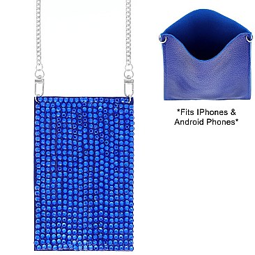 Glam Sparking Rhinestone Crossbody Cell Phone Bag