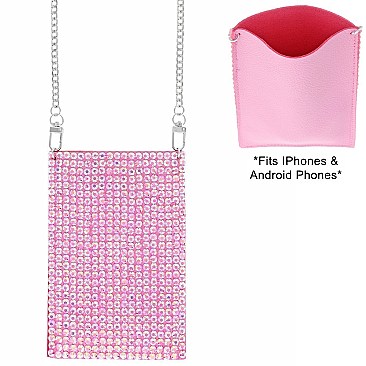 Glam Sparking Rhinestone Crossbody Cell Phone Bag