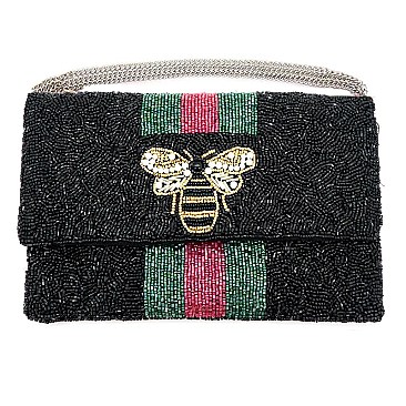 Handmade Trendy Bee Striped Clutch