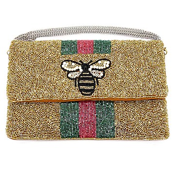 Handmade Trendy Bee Striped Clutch