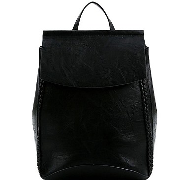 2 WAY BRAIDED FLAP BACKPACK