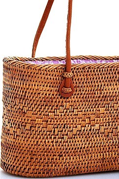 CHIC HAND MADE NATURAL WOVEN TOTE BAG