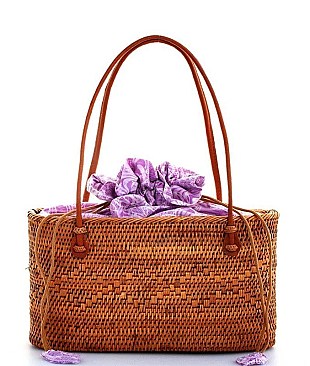 CHIC HAND MADE NATURAL WOVEN TOTE BAG