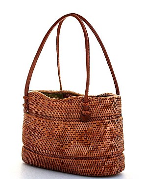 CUTE CHIC NATURAL FIBER WOVEN TOTE BAG