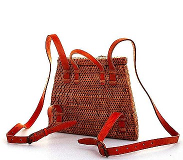 NATURAL FIBERS STRAW WOVEN BACKPACK