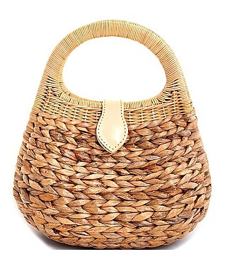 CUTE STYLISH NATURAL FIBER WOVEN PURSE