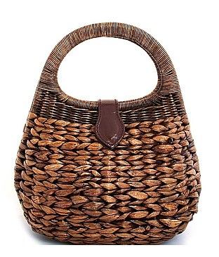 CUTE STYLISH NATURAL FIBER WOVEN PURSE