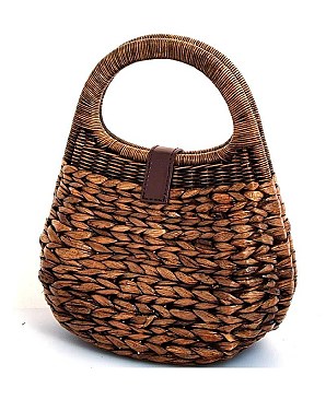 CUTE STYLISH NATURAL FIBER WOVEN PURSE