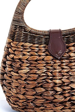 CUTE STYLISH NATURAL FIBER WOVEN PURSE