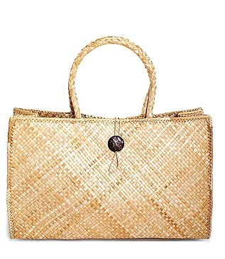 2IN1 TRENDY NATURAL WOVEN TOTE SET