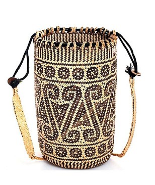 CHIC TRENDY NATURAL WOVEN BUCKET BACKPACK