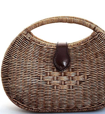 NATURAL STRAW WOVEN CHIC HANDBAG