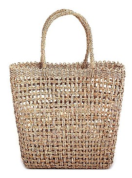 TRENDY HAND MADE NATURAL WOVEN TOTE BAG