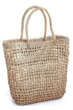 TRENDY HAND MADE NATURAL WOVEN TOTE BAG