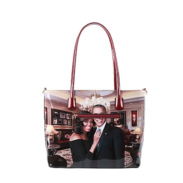 ROYALTY OBAMA PRINT 3 IN 1 SHOPPER SET