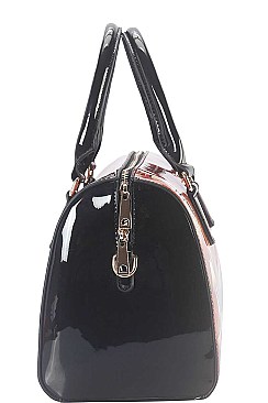 Michelle Obama 2 IN1 TRENDY FASHION BOSTON BAG WITH MATCHING WALLET