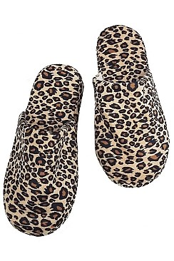 Pack of (12 PAIRS) ANIMAL PRINT INDOOR SLIPPERS FM-BB102