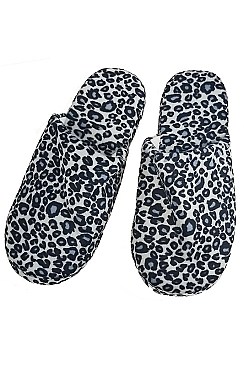 Pack of (12 PAIRS) ANIMAL PRINT INDOOR SLIPPERS FM-BB102