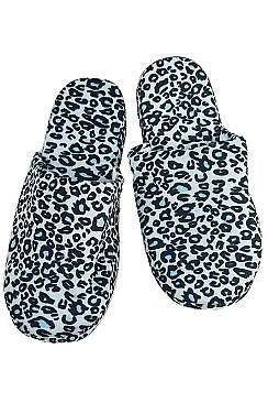 Pack of (12 PAIRS) ANIMAL PRINT INDOOR SLIPPERS FM-BB102