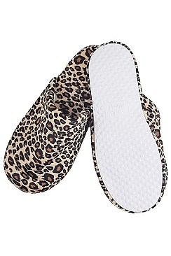 Pack of (12 PAIRS) ANIMAL PRINT INDOOR SLIPPERS FM-BB102