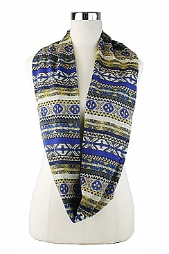 Multi Tone Aztec Print Infinity Scarves FM-BB111