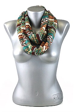 Multi Tone Aztec Print Infinity Scarves FM-BB111