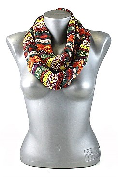 Multi Tone Aztec Print Infinity Scarves FM-BB111