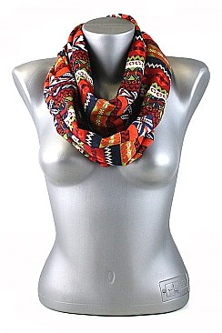 Multi Tone Aztec Print Infinity Scarves FM-BB111