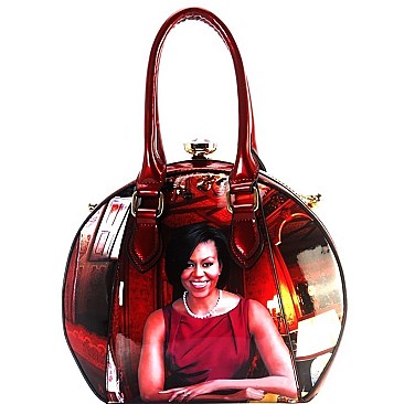 MICHELLE OBAMA BOUTIQUE  JEWEL TOP SATCHEL WALLET SET