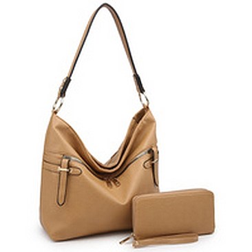 Front Zipper 2-in-1 Bucket Shoulder Bag