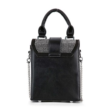 Petite Rhinestone Messenger Style Bag
