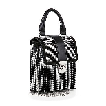 Petite Rhinestone Messenger Style Bag