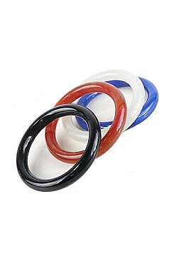 PACK OF 12 TRENDY ASSORTED COLOR GLASS BANGLE