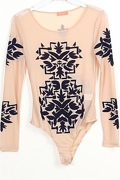 Pack of 6 Pieces Stylish Printed Top Bodysuit BJBCR8015