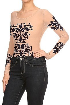 Pack of 6 Pieces Stylish Printed Top Bodysuit BJBCR8015