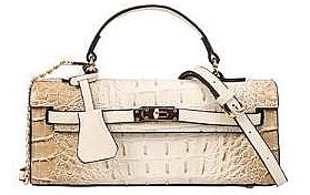 Boutique Croco Boxy Padlock Satchel