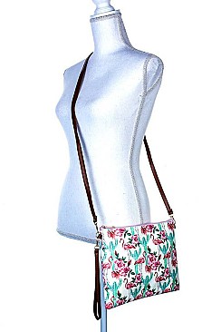 CACTUS FLAMINGO ROSE PRINT 2-WAY SLING BAG