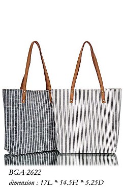 STYLISH STRIPED FABRIC FASHION TOTE BAG JYBGA-2622