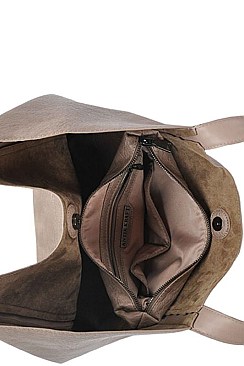 2in1 STYLISH TEXTURED PU LEATHER TRENDY SHOPPER BAG JYBGA-44095