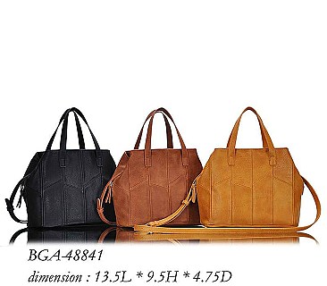 FASHIONABLE SMOOTH TEXTURED PU LEATHER LOOSE SATCHEL WITH LONG STRAP JYBGA-48841