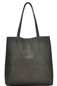 2in1 FASHIONABLE TEXTURED PU LEATHER SOFT TOTE BAG SET JYBGA-5641