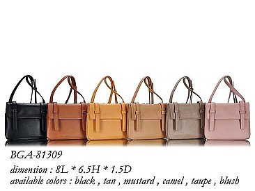 CLASSIC TEXTURED PU LEATHER CROSSBODY SATCHEL  JYBGA-81309