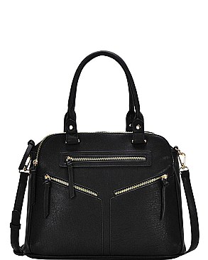 STYLISH TEXTURED PU LEATHER FASHION LONG STRAP SATCHEL JYBGA-81471