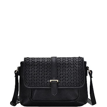 STYLISH DESIGNER LASER CUT FLAP CROSSBODY BAG JYBGA-81942