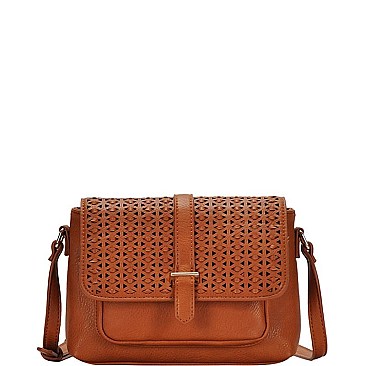 STYLISH DESIGNER LASER CUT FLAP CROSSBODY BAG JYBGA-81942