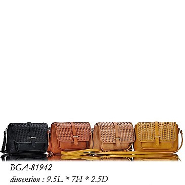 STYLISH DESIGNER LASER CUT FLAP CROSSBODY BAG JYBGA-81942