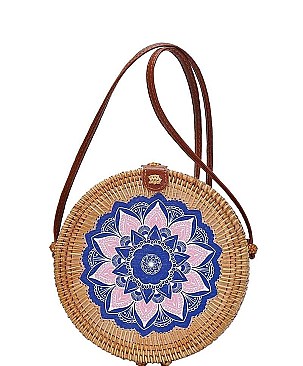 DESIGNER NATURAL WOVEN ROUND FASHION CROSSBODY BAG JYBGA-82640