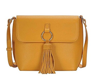 DESIGNER INSPIRED TASSEL ACCENT CROSS BODY BAG